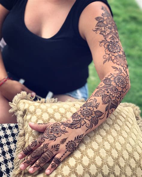 Full Sleeve Henna Design Henna Style Tattoos Henna Sleeve Simple Henna Tattoo