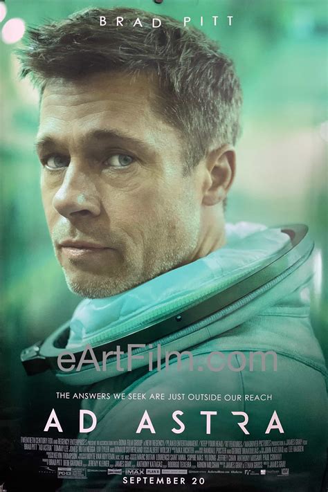 Ad Astra Original Movie Poster 2019 27x40 Ds Unfolded Brad Pitt Sci Fi Brad Pitt Movie