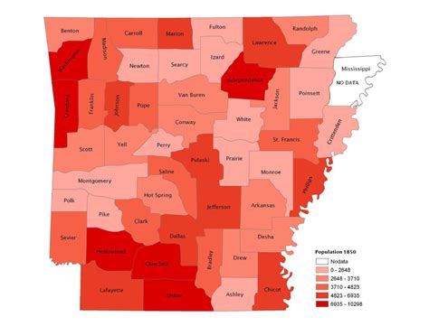 Population 1850 Arkansas Encyclopedia Of Arkansas
