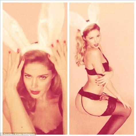 Doutzen Kroes Makes A Sexy Easter Bunny As She Sports Rabbit Ears And