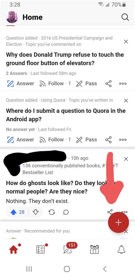 how to ask questions from android quora app quora