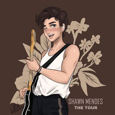 How Cute Is This Shawnmendesthetour Fanart By Stechdraws 🌸🎸 🌺