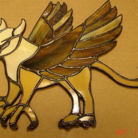 Hand Made Griffin Stained Glass Suncatcher Made To Order By Artistic