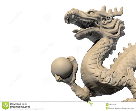 It is said in chinese mythology, all. White Chinese Dragon Statue Holding A Ball Stock Images ...