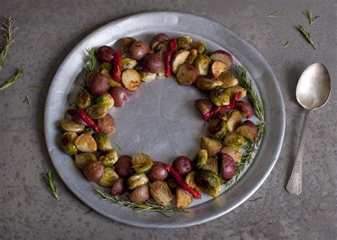 This christmas vegetables recipe will help you to get your assortment of vegetables just right; Roasted Vegetable Wreath | Follow That Fork