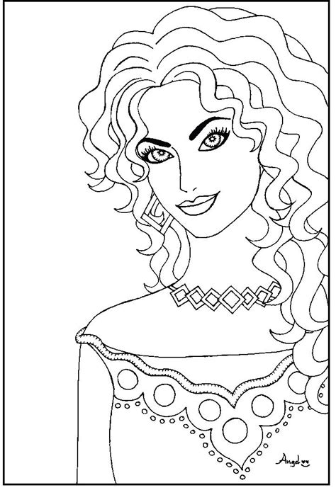 Pretty Lady Coloring Pages Coloring Pages