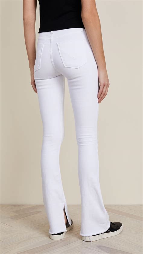 Hudson Jeans Denim Heartbreaker High Rise Boot Cut Jeans With Slits In White Lyst