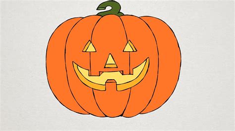 How To Draw A Jack O Lantern Easy Step By Step Youtube