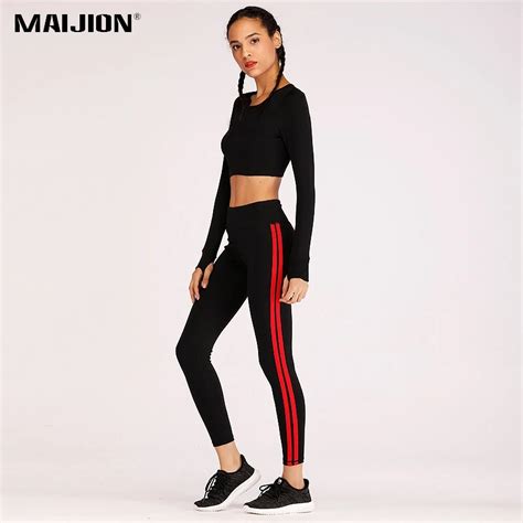 Maijion Autumn Winter Casual Running Sets Women Sport Topslim Pants Sport Suits Ladies