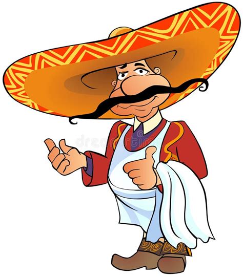 Mexican Chef With Thumb Up Stock Illustration Image 18288875