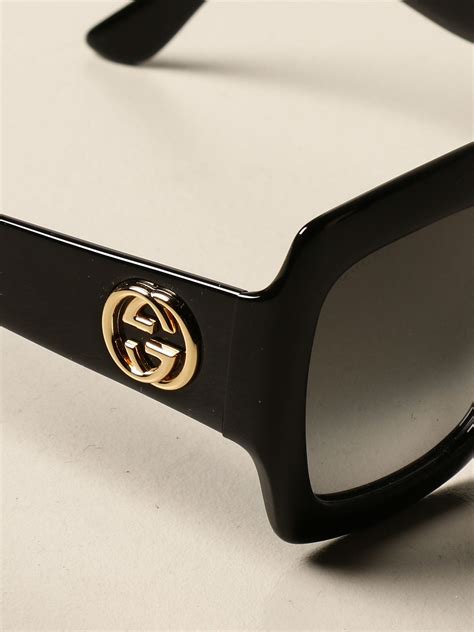 gucci acetate sunglasses with gg logo black gucci glasses gg0053s online on giglio