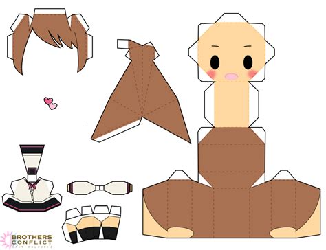 Ema Chibi Doll Free Printable Papercraft Templates