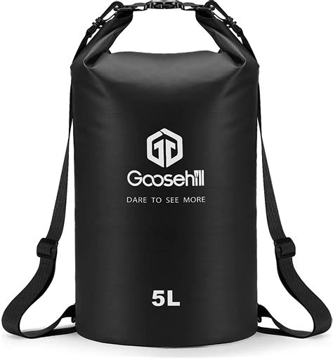 Goosehill Waterproof Dry Bag 5l 10l 20l Roll Top Dry Sack With 2