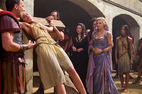 Spartacus Ilithyia And Seppia With Thessela Spartacus Spartacus Women Spartacus Blood And Sand