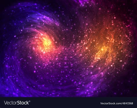 Colorful Space Background With Nebula Stellar Vector Image