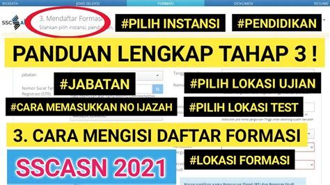 Cara Mengisi Daftar Formasi Pendidikan Instansi And Memilih Jabatan