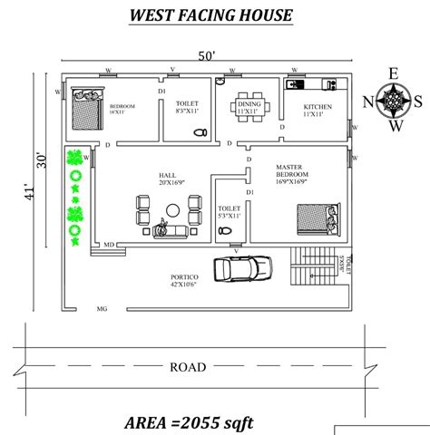 20 X52 The Perfect 2bhk East Facing House Plan As Per Vastu Shastra