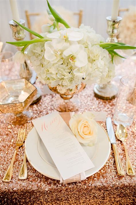 Glamorous Rose Gold Wedding Ideas Wedding Theme Colors Rose Gold