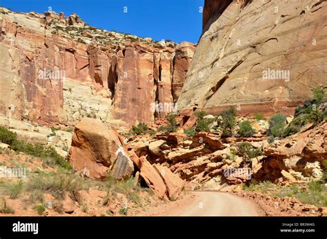 Capitol Gorge Area Capitol Reef National Park Utah Stock Photo Alamy