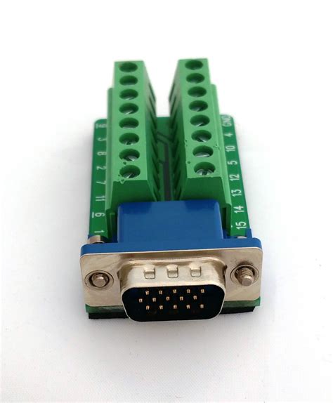 Db15 D Sub 15 Pin Hd Male Adapter Vga Breakout Board Connector D3 Ebay