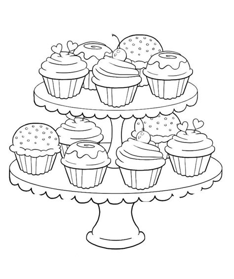 Cupcake coloring pages free printable pictures. Get This Birthday Cupcake Coloring Pages for Kids - 7gb41
