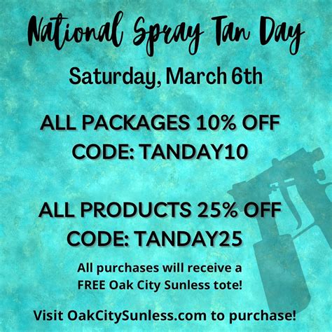 Happy National Spray Tan Day🎉🎉🎉 As We Oak City Sunless