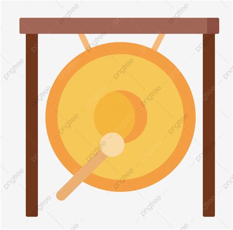 Gong Clipart Vector Yellow Gong Drum Decoration Drum Clipart Musical