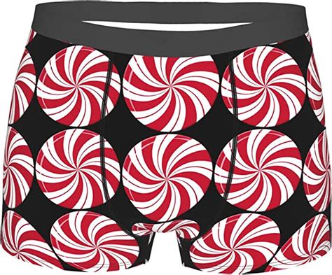 Peppermint Candy Double Swirl Mens Underwear Sexy Boxer Shorts Loose