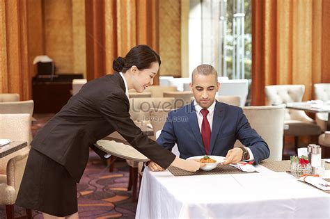 Hotel Service Restaurant Waiter Serving The Guests Picture And Hd