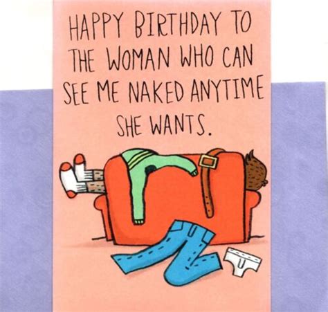 Funny Happy Birthday Woman Who Can See Me Naked Hallmark Shoebox Greeting Card Ebay