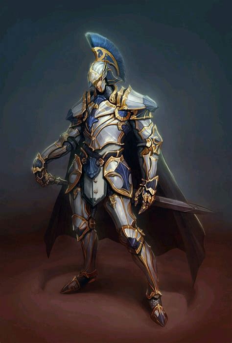 White Knight By Monable Character Art Knight Armor Fantasy Armor