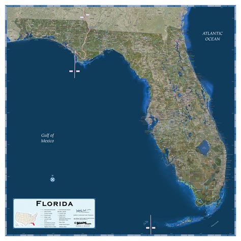 Usa Florida State Tallahassee Extruded On The Satellite Map Of