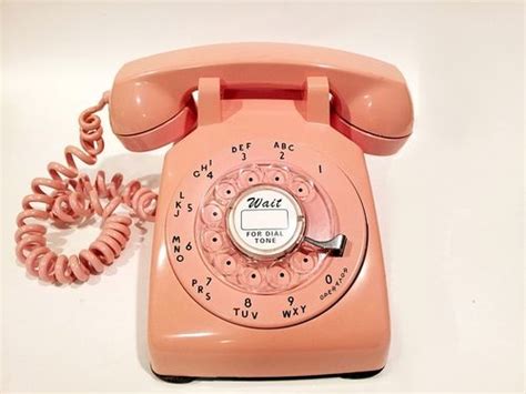 Color Durazno Peach Telephone Rotary Phone Phone Sounds