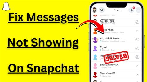 how to fix snapchat not showing chats snapchat messages not showing up iphone youtube