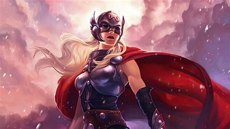 1920x1080 Lady Thor Art Laptop Full Hd 1080p Hd 4k Wallpapers Images