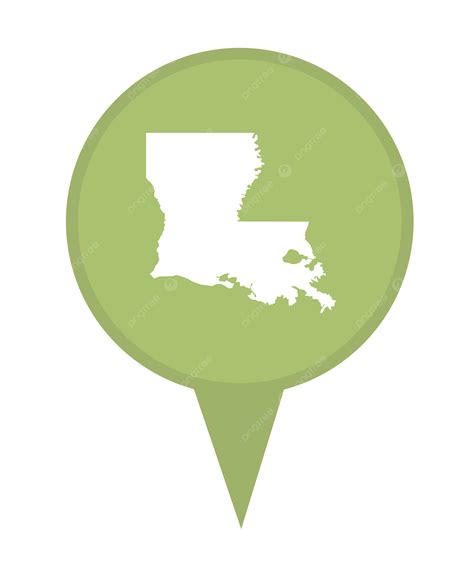 State Of Louisiana Map Pin Pin Country Symbol Clipping Path America
