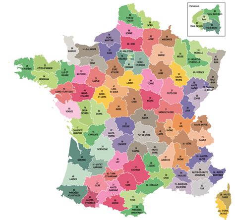 Map Of The French Departments