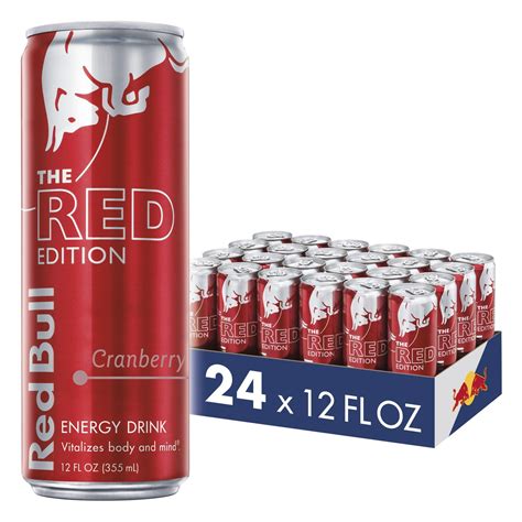24 Cans Red Bull Energy Drink Cranberry 12 Fl Oz Red Edition