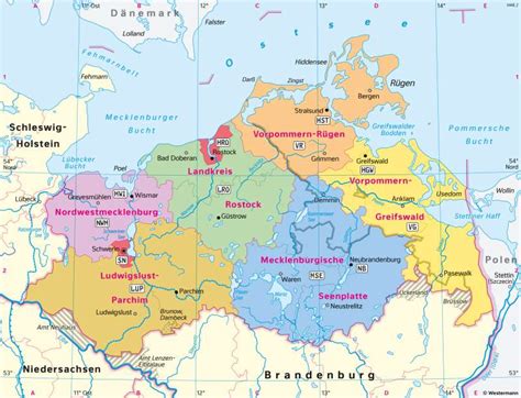 Diese liste führt die 294 landkreise in den 13 flächenländern der bundesrepublik deutschland auf. Diercke Weltatlas - Kartenansicht - Mecklenburg-Vorpommern ...
