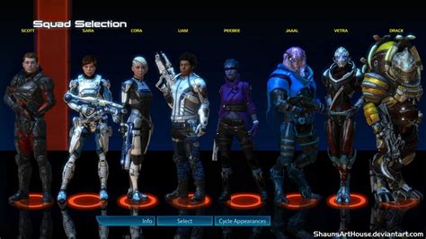 Mass Effect Andromeda Squad Select By