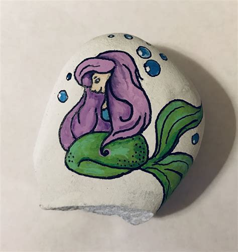 Pin By Sandra Raudis On Rocks Painted Rocks Rock Art Mermaid