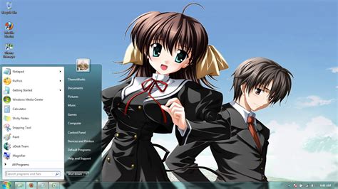 Anime Girls W 9 Windows 7 Theme By Windowsthemes On Deviantart