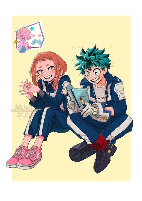 Midoriya Izuku Uraraka Ochako Ashido Mina And Hagakure Tooru Boku No Hero Academia Drawn By