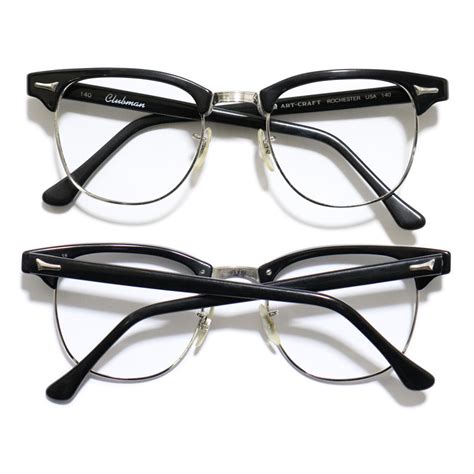 vintage 1950 s artcraft clubman browline eyeglasses black [48 22 140] made in u s a ｜ ビンテージ