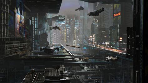 Service Station Space Maxime Delcambre Sci Fi City Futuristic City