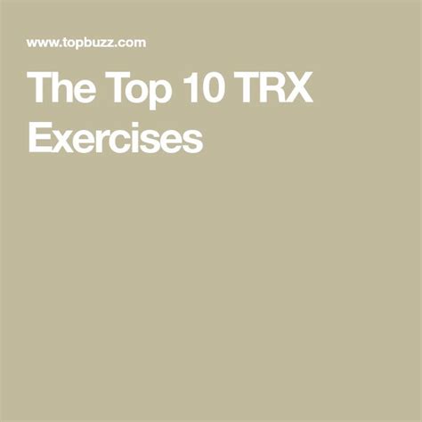 The Top 10 Trx Exercises In 2020 Trx Workouts Trx Trx Training