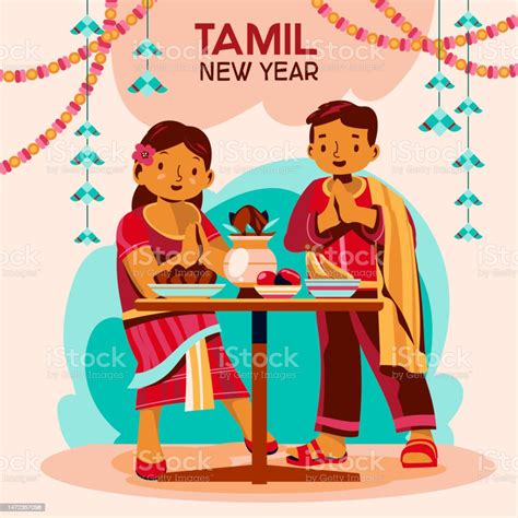 Happy Sinhala And Tamil New Year Stock Illustration Download Image