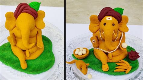 Easy Way To Making Of Turmeric Ganesh Idol Ll How To Make Ganesh Idol