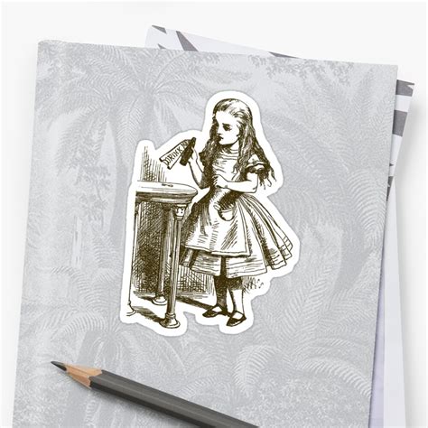 Alice In Wonderland Drink Me Stickers By Pencreations Redbubble