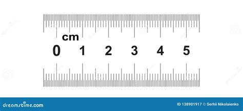 Double Sided Ruler 5 Centimeter Or 50 Mm Value Of Division 05 Mm